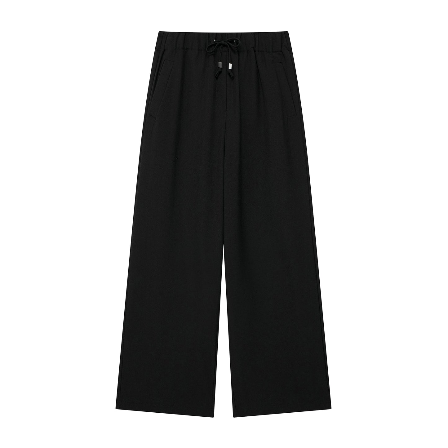 Women Clothing Summer All Match Stretch Waist Casual Wide Leg PantsMat