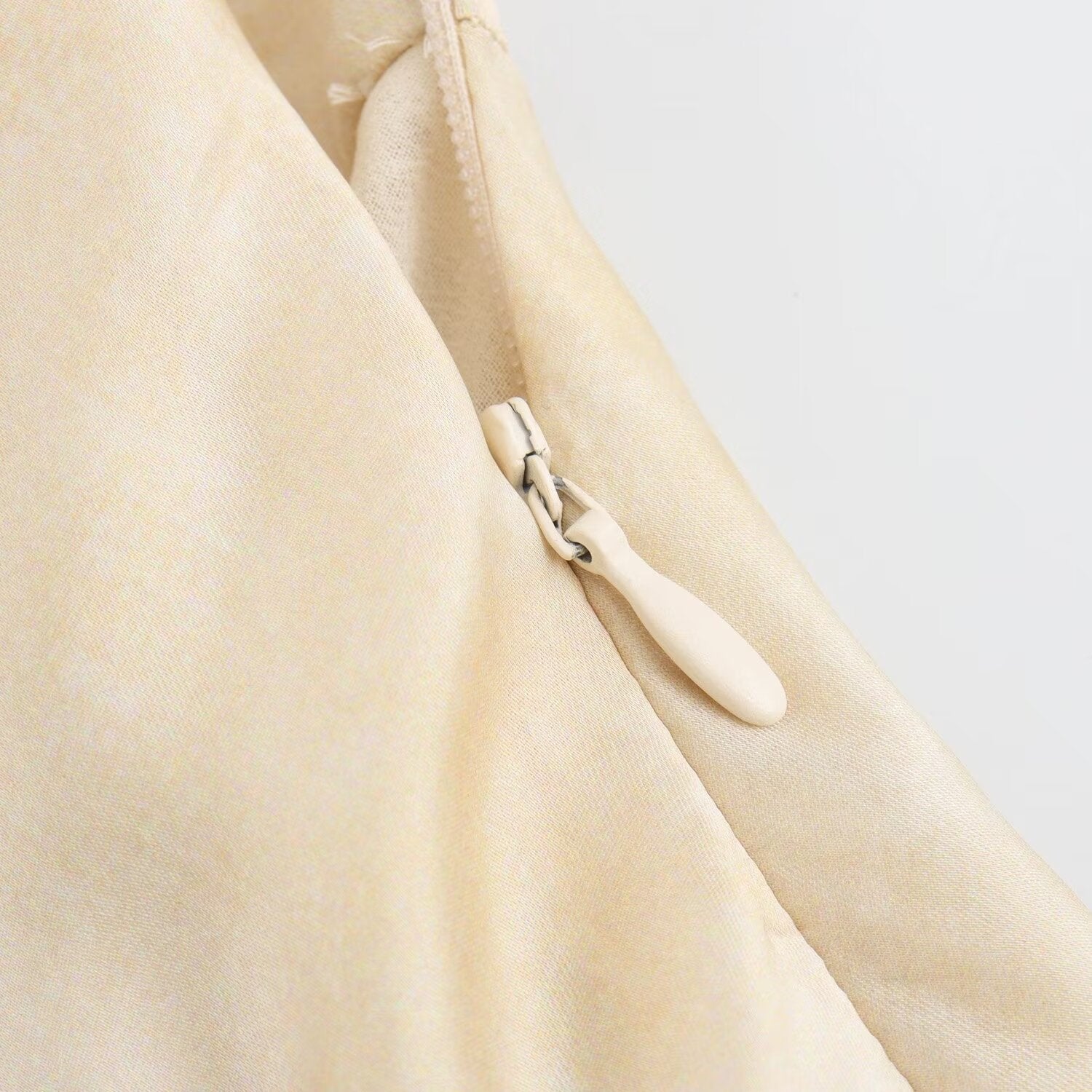  Printing Dress Spring Women Silk Satin Texture Printing Dress