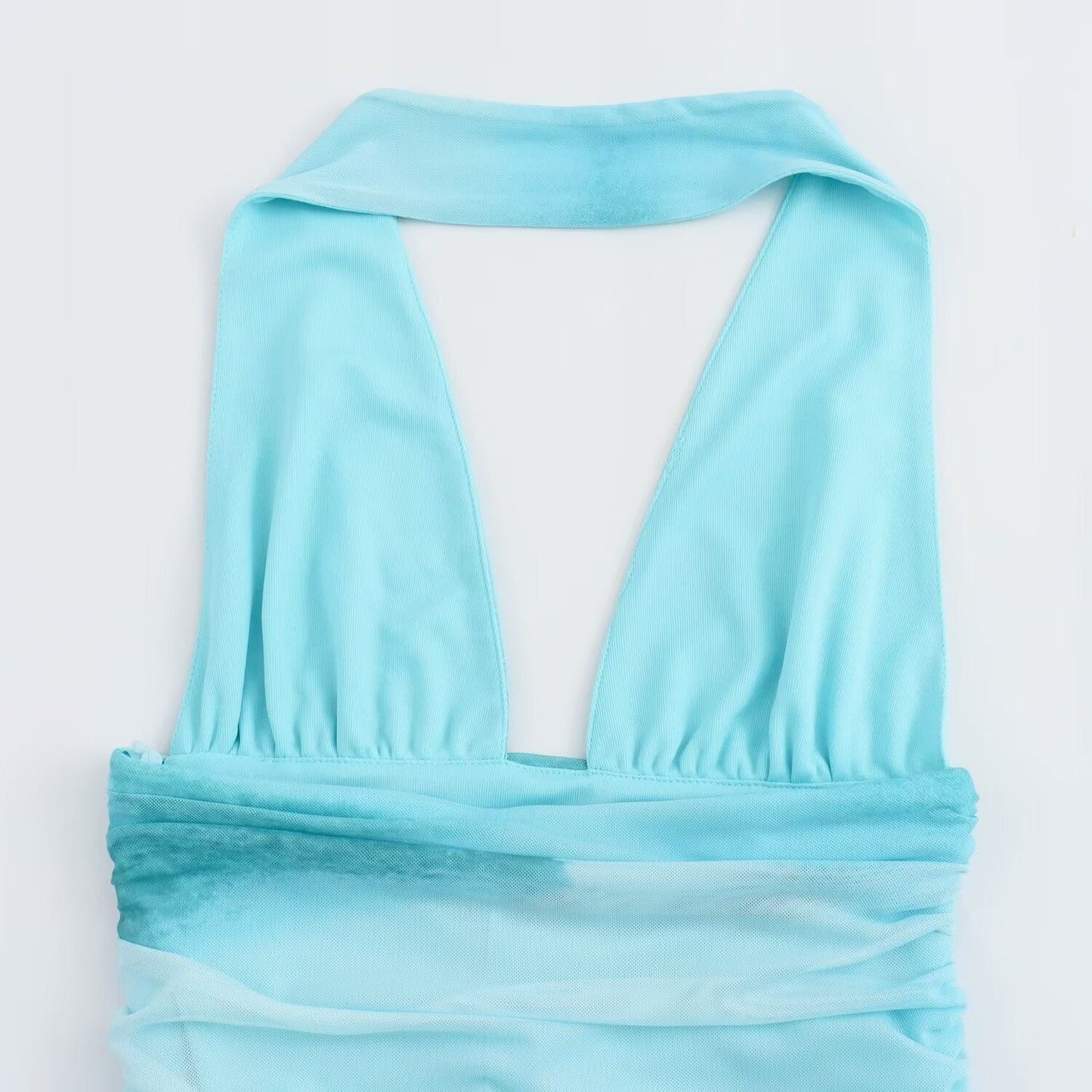 Women Summer Dress Pleated Hanging Collar Dress For Women