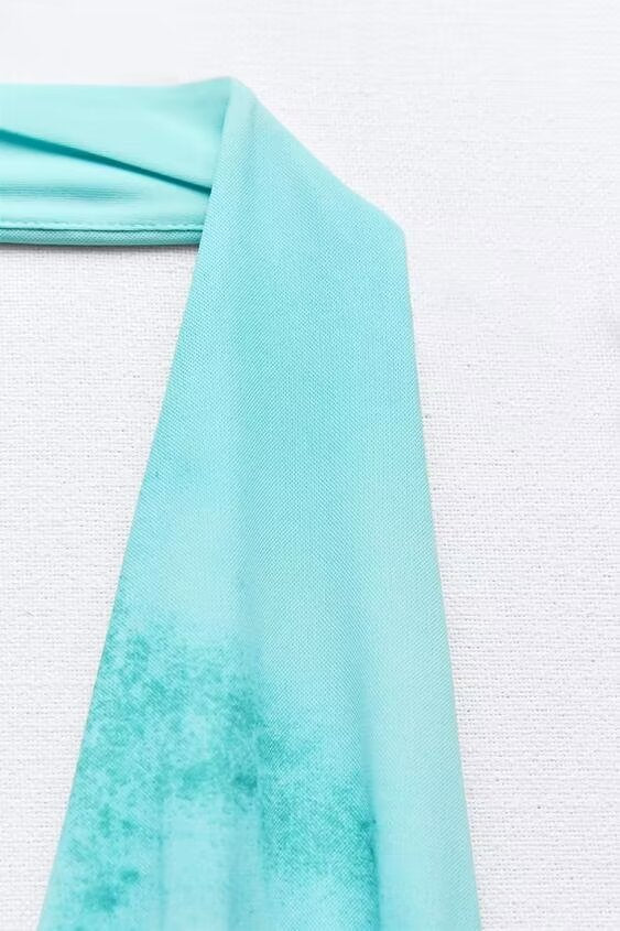 Women Summer Dress Pleated Hanging Collar Dress For Women