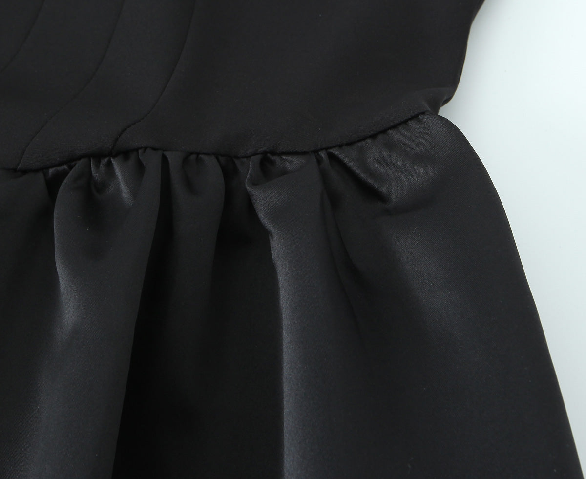 Maxi Dress Women Solid Color Frill Straped Slim Patchwork Casual Sling