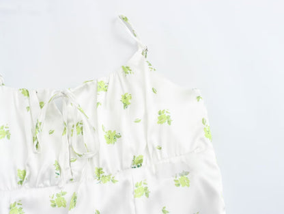 Summer Women Clothing Casual Simple Printing Slip fashion hem Dresses.