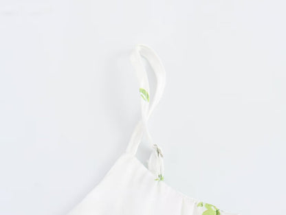 Summer Women Clothing Casual Simple Printing Slip fashion hem Dresses.