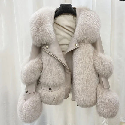 fur jacket seamlessly blending class real fur jacket faux fur