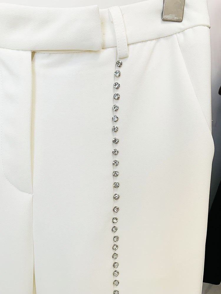 Heavy Industry Beads Diamond Blazer Split Trousers Suit