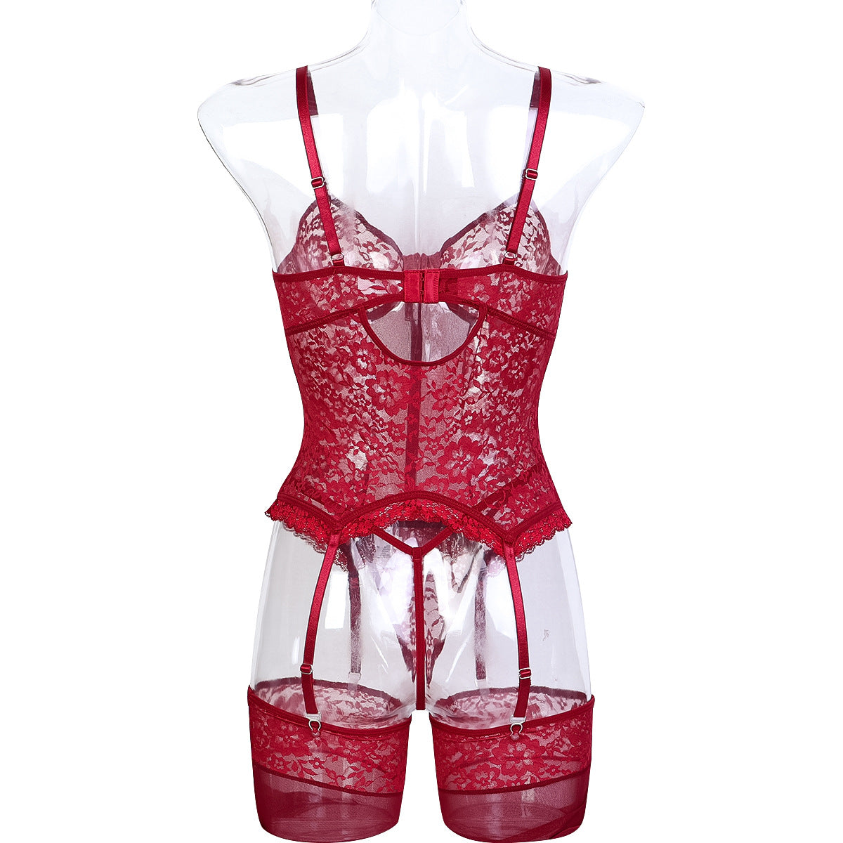 Luxury Underwear Temptation Thigh High Socks Three Piece Set through