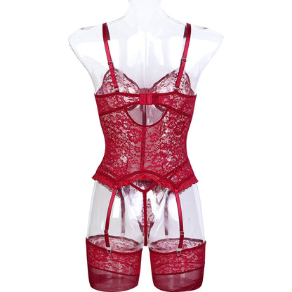 Luxury Underwear Temptation Thigh High Socks Three Piece Set through