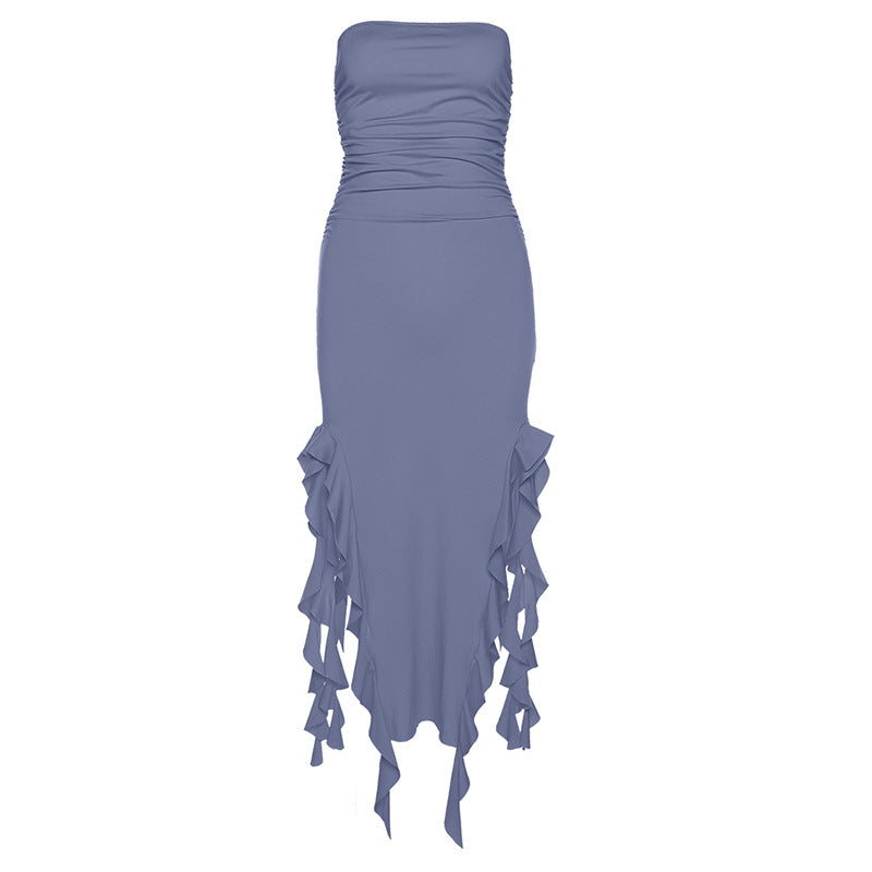 -Shoulder Tube Top Dress