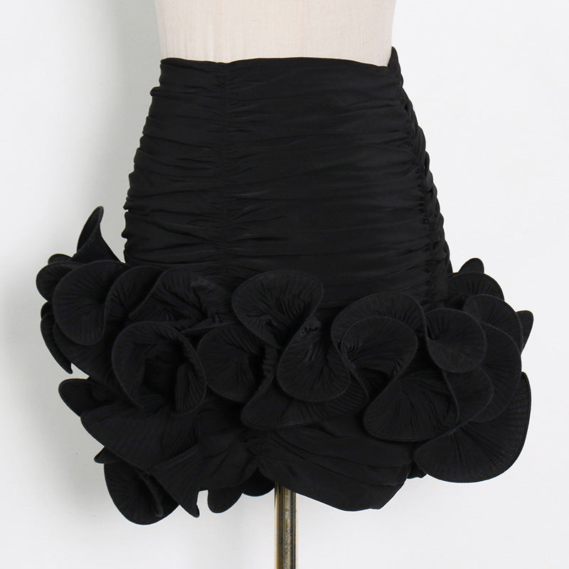 Skirt Design Pettiskirt Milky White Package Hip Stitching Skirt Women