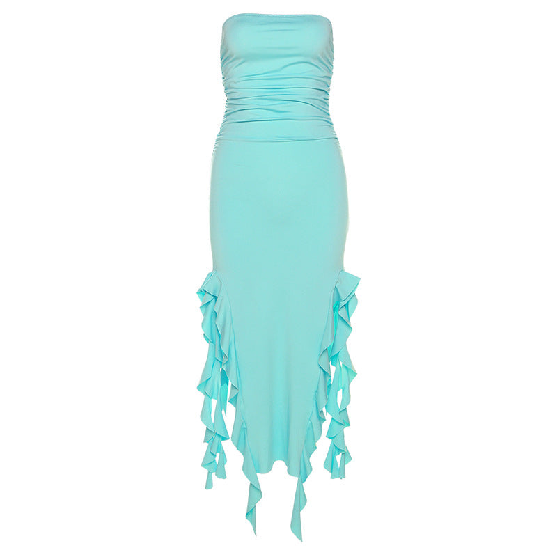 -Shoulder Tube Top Dress
