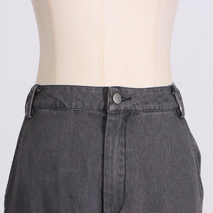 skirt high waist Ruffles Distressed Design Pleated Skirt for Women
