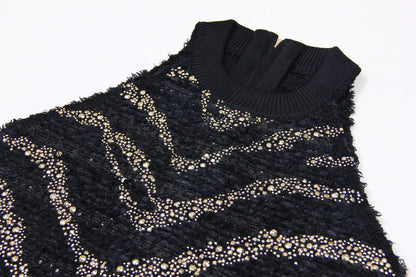 Rhinestone vest