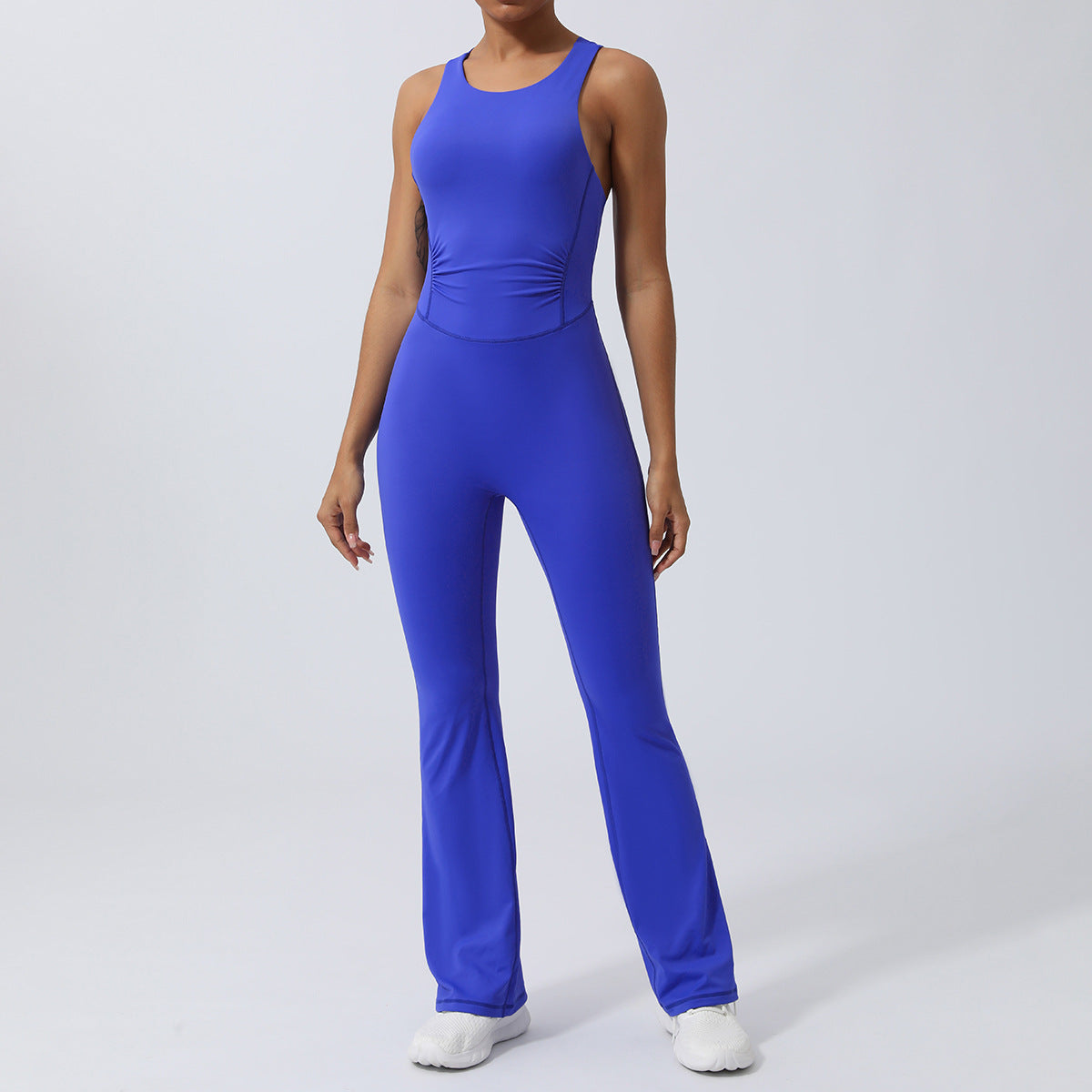 Skinny Yoga Sports Workout Clothes Belly Shaping Micro Yoga Jumpsuit. 
