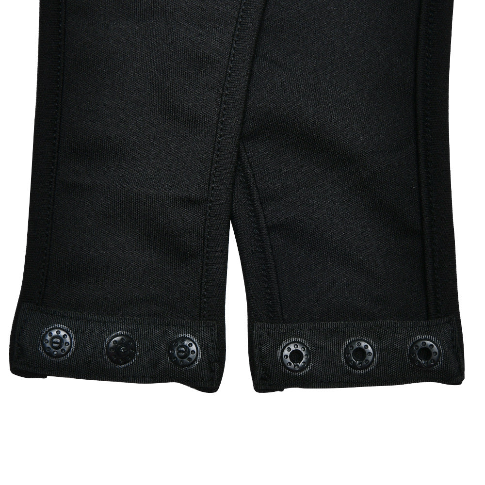 Sexy Jumpsuit Cross Neckline Slim Fit Long Sleeve Stitching Jumpsuit