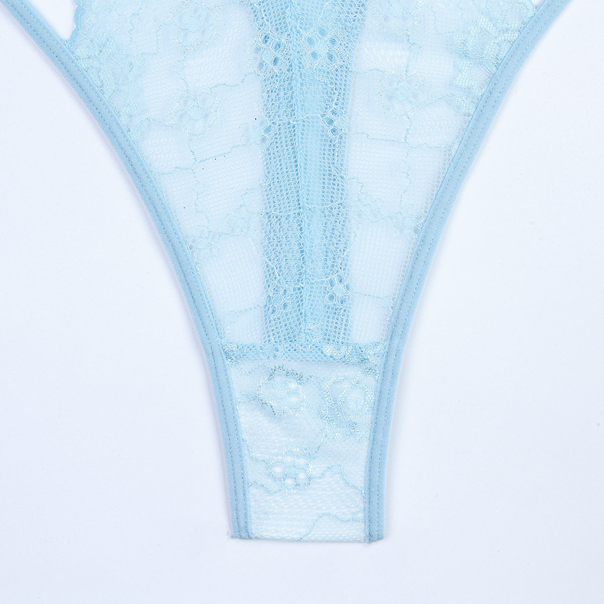 sexy lace lingerie Light Blue French Thin Lace Underwear Sexy V neck 