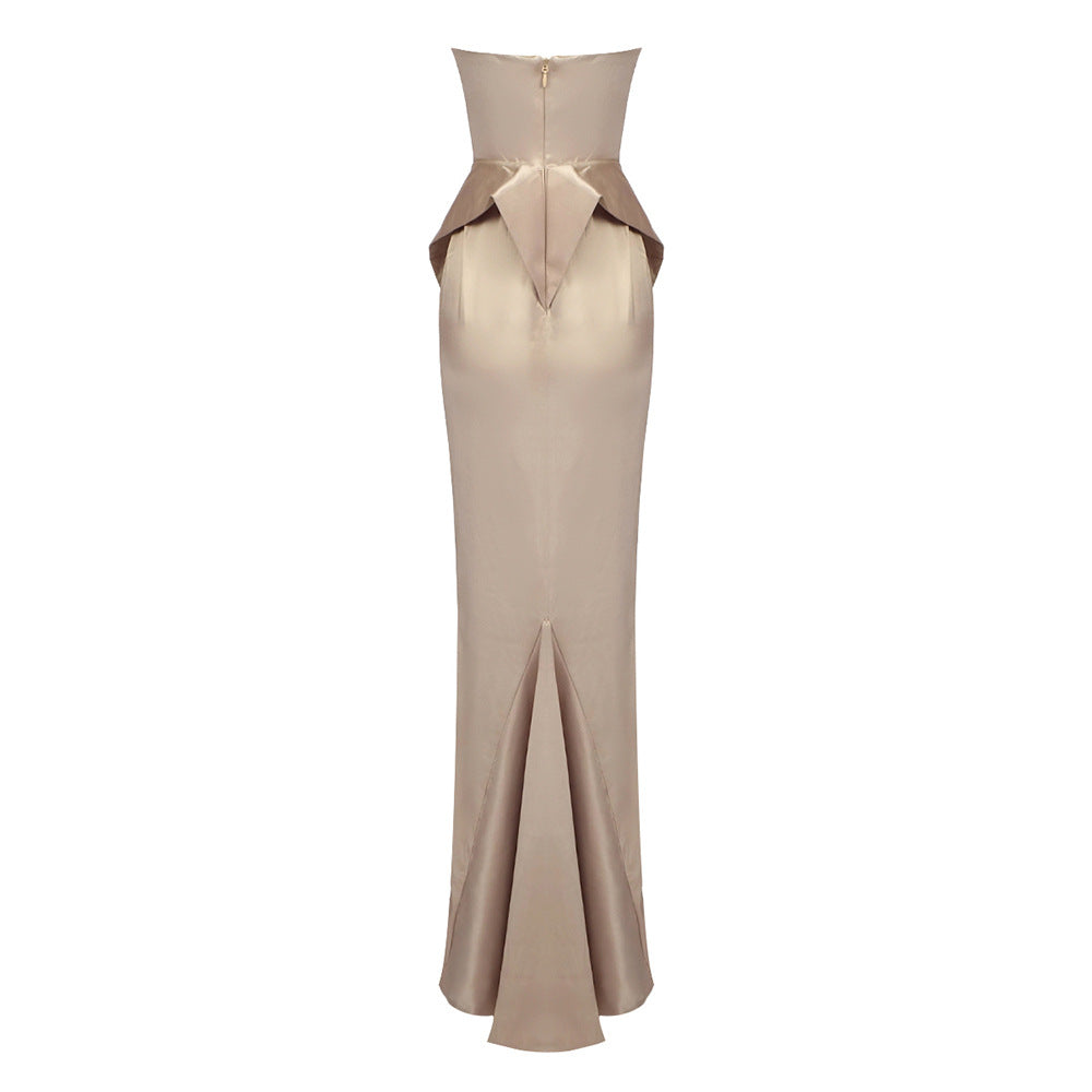 Tube Top Dress Maxi Dress Personalized Design Sexy Women Dress