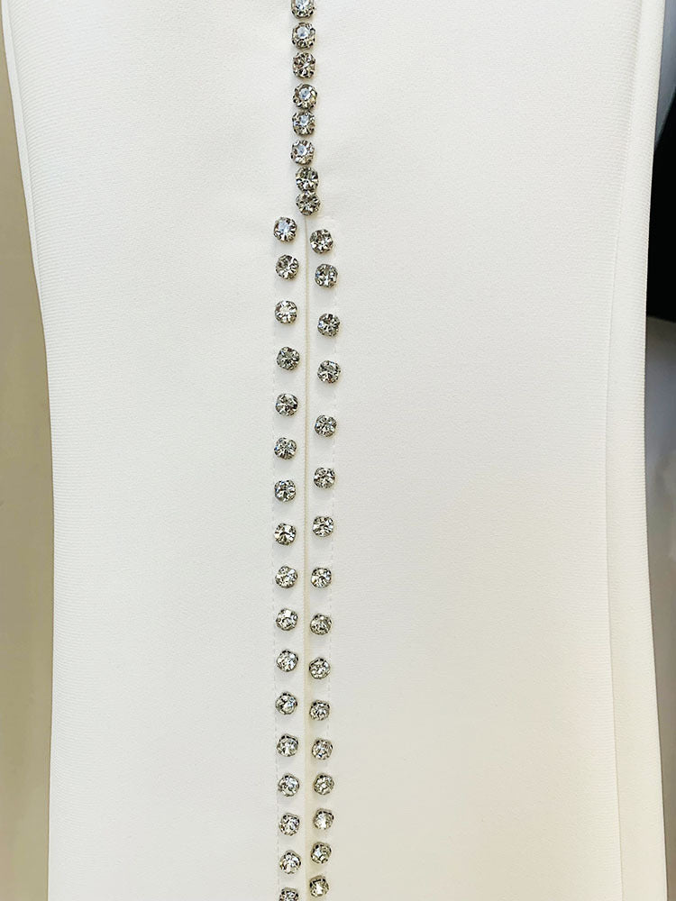Heavy Industry Beads Diamond Blazer Split Trousers Suit