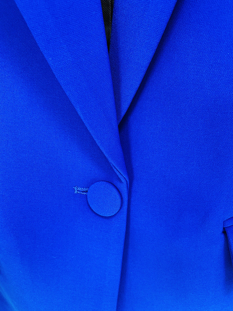 Business Wears One Button Cloth Cover Suit Bell Bottom Pants Two Piece