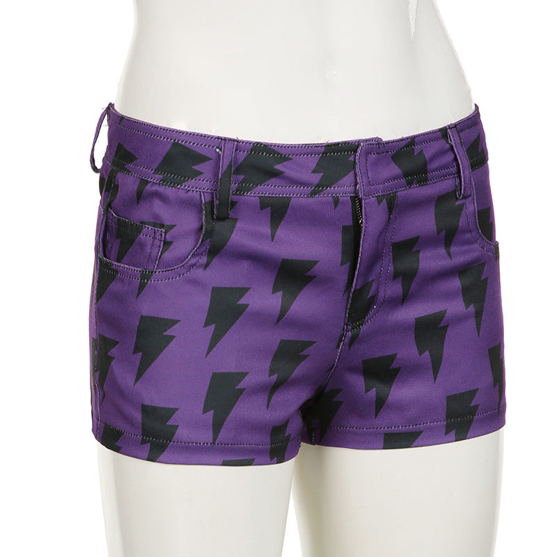   Match Pants for Women Street Cool Drag Low Waist Sexy Printed 