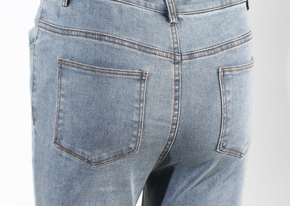 Bottom Pants Design Trousers Jeans Chic Stitching Ostrich Bell Trendy.