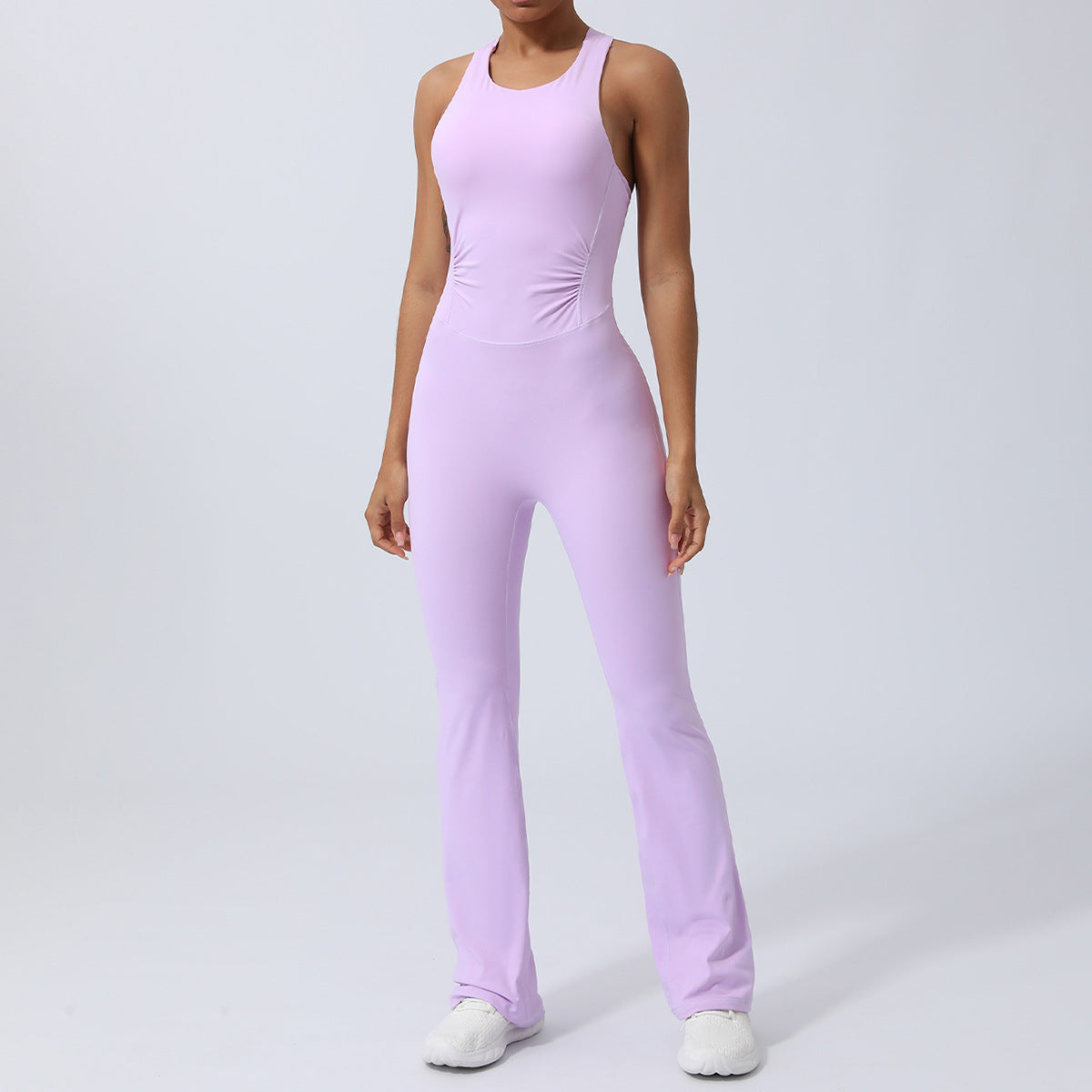 Skinny Yoga Sports Workout Clothes Belly Shaping Micro Yoga Jumpsuit. 
