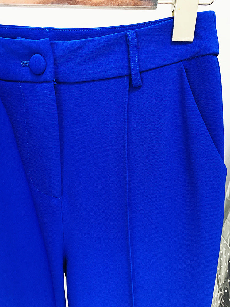 Business Wears One Button Cloth Cover Suit Bell Bottom Pants Two Piece