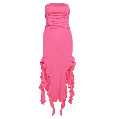-Shoulder Tube Top Dress