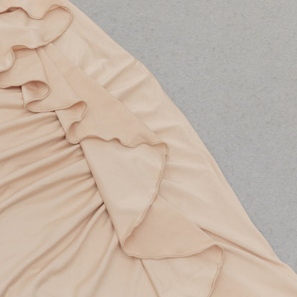pleated ruffled Dress Summer Round Neck Sleeveless Pleated dress