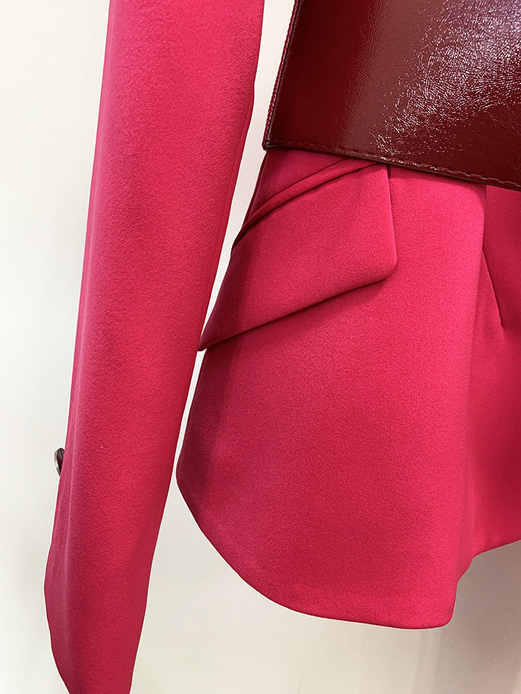 Bootcut Goods Spring One Button Series Belt Pants Suit Two Piece Blaze
