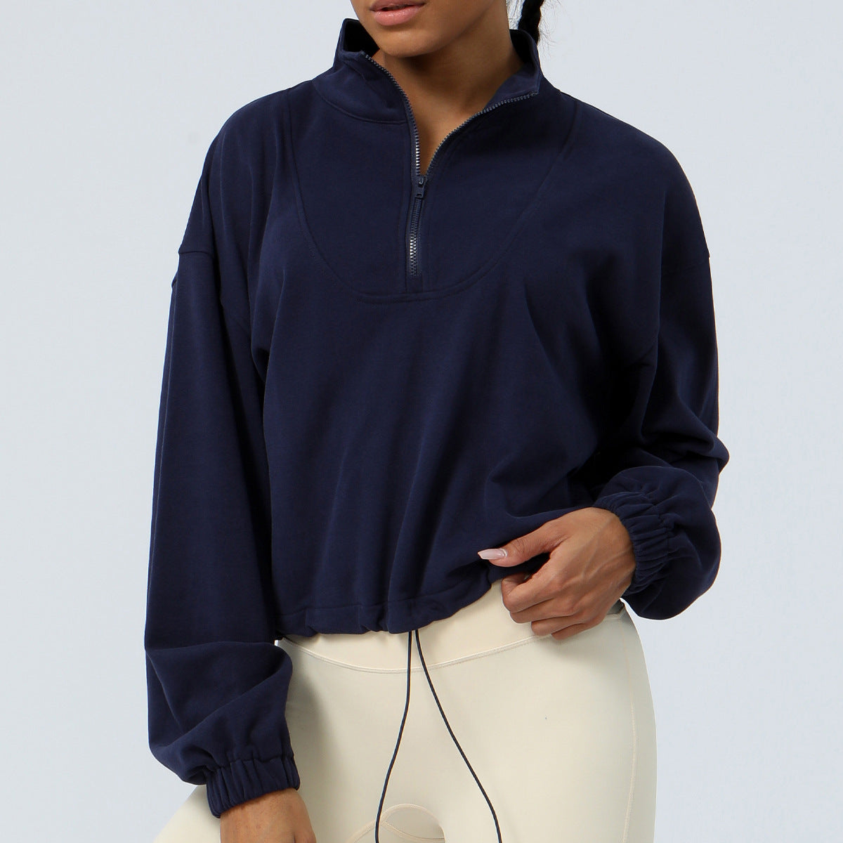 Loose Long Sleeve Top Outdoor Running Cycling Training Coat Sweatshirt
