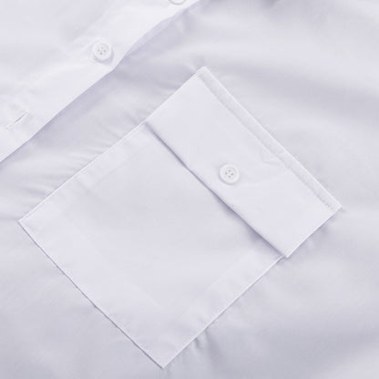 Autumn Women Long Sleeved Collared Shirt Women Niche Tie White Shirt