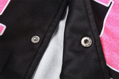Autumn woman Clothing Jacket Sexy Retro Printed Cardigan Varsity Coat.