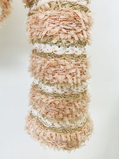 autumn winter coats Women Jacket Stitching Knitted Cardigan Coat Pink