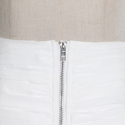 Skirt Design Pettiskirt Milky White Package Hip Stitching Skirt Women