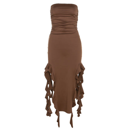 -Shoulder Tube Top Dress