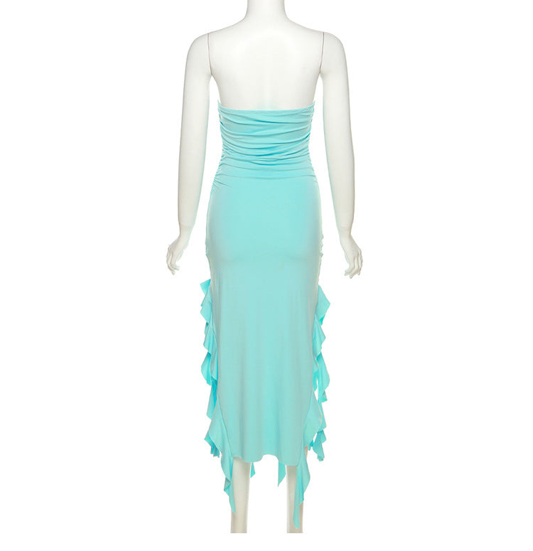 -Shoulder Tube Top Dress
