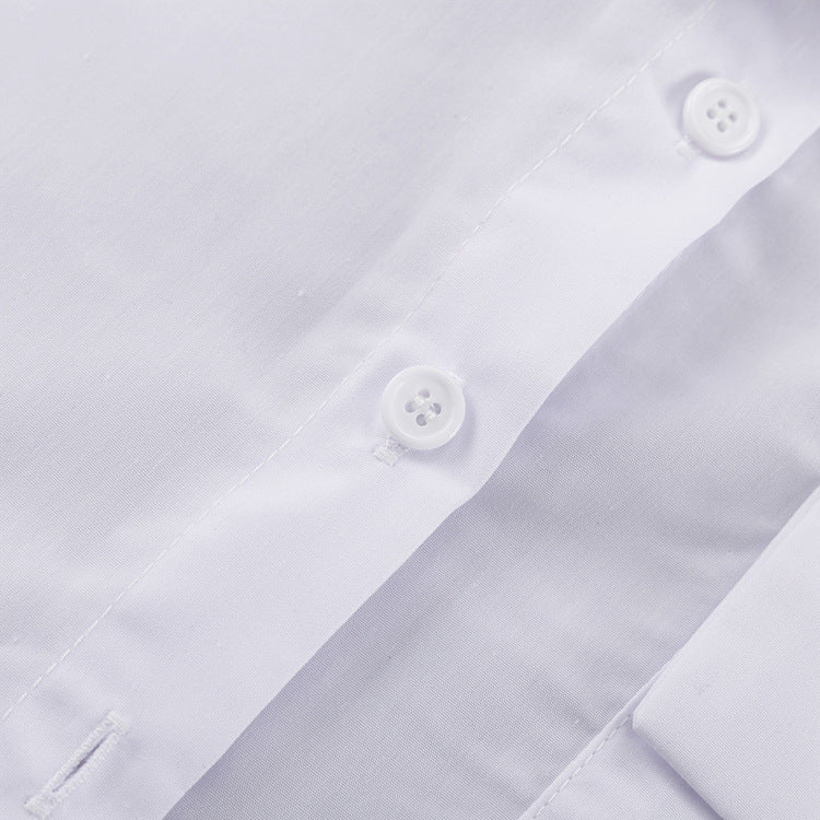 Autumn Women Long Sleeved Collared Shirt Women Niche Tie White Shirt