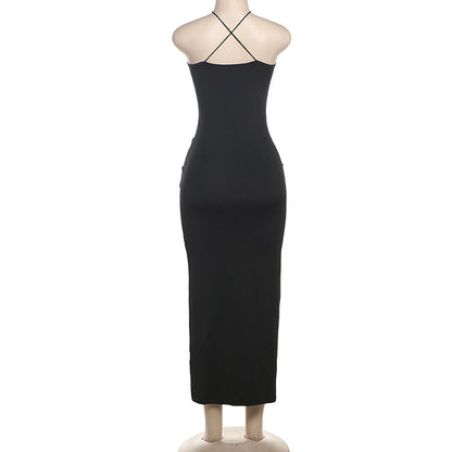 Backless Dress Women Collection Trend Sexy Cutout Sling Slim Fit Dress
