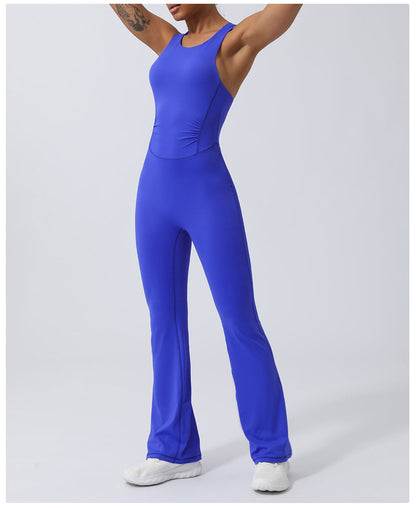 Skinny Yoga Sports Workout Clothes Belly Shaping Micro Yoga Jumpsuit. 