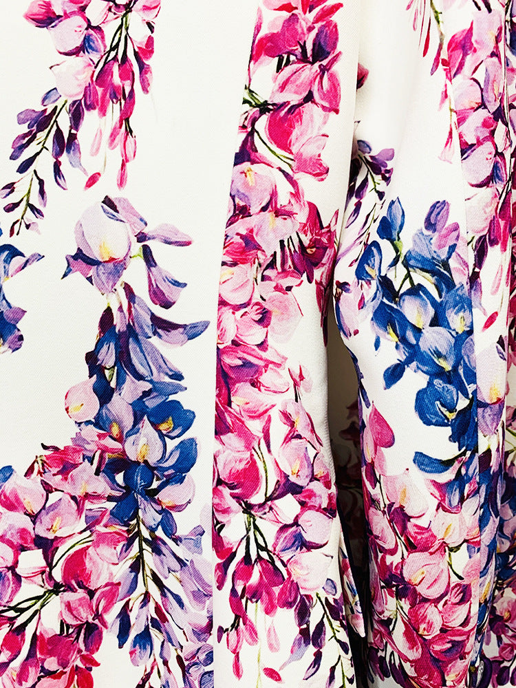 Suit Good Star Digital Printing Mid-Length Skinny Trousers Blazer wear