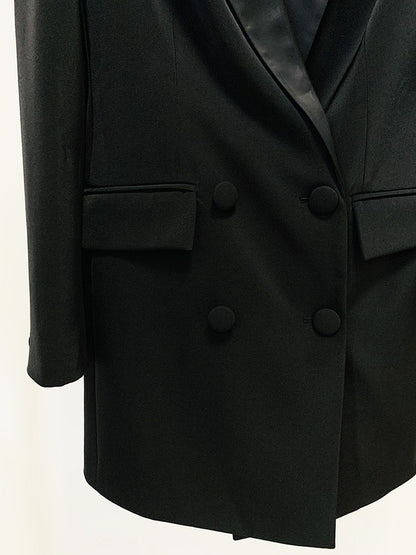  Blazer Star Handmade Beaded  Diamond Embedded Slim Fit Long Blazer