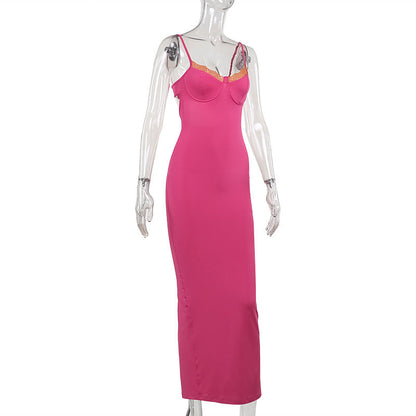 long red dress with slit