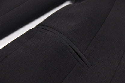 Spring Autumn High Solid Color Long Sleeve Slim Fit Office Ladies Business Dress Women