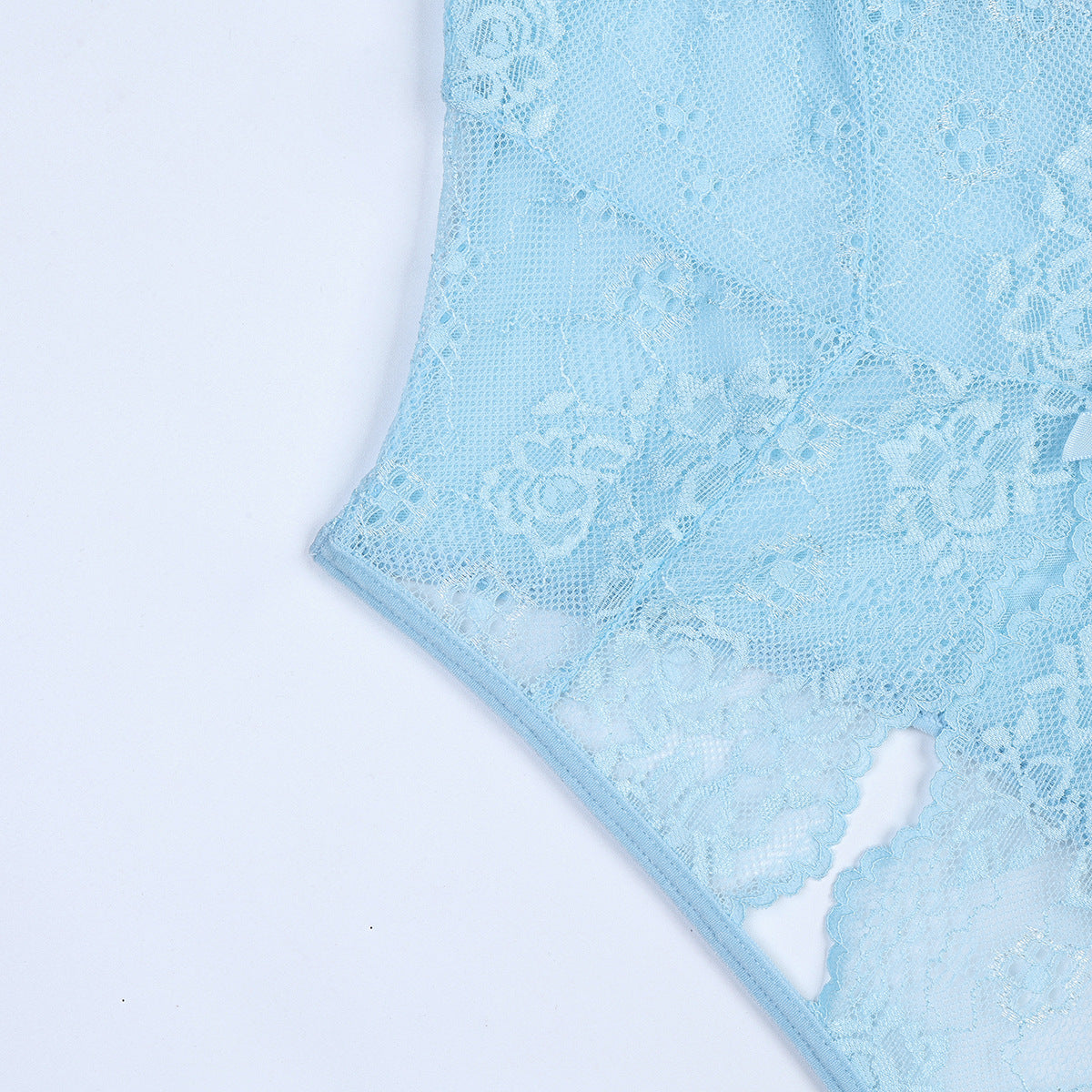 sexy lace lingerie Light Blue French Thin Lace Underwear Sexy V neck 