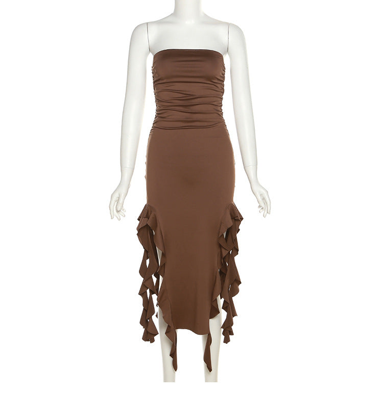 -Shoulder Tube Top Dress