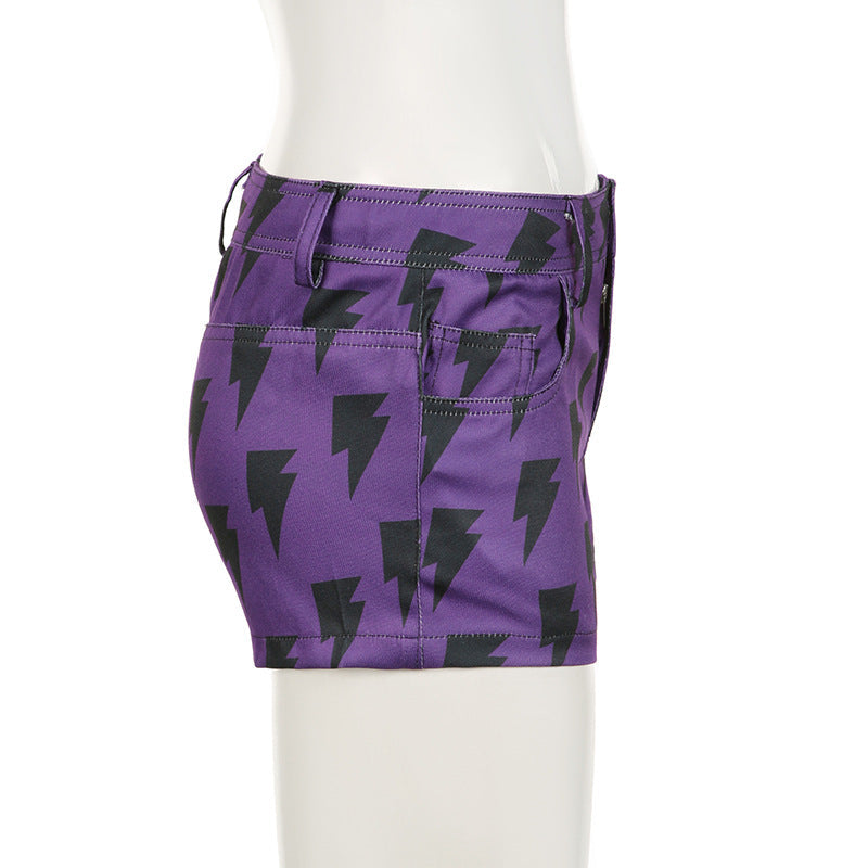   Match Pants for Women Street Cool Drag Low Waist Sexy Printed 