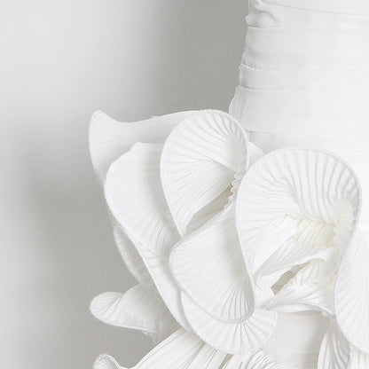 Skirt Design Pettiskirt Milky White Package Hip Stitching Skirt Women
