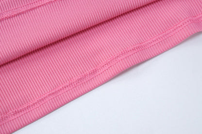  Round Neck Dress Women Spring Solid Color Sleeveless Slim Dress