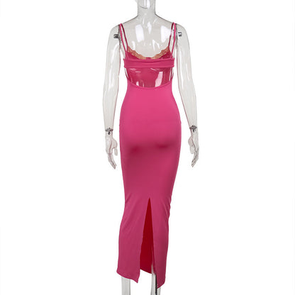 long red dress with slit