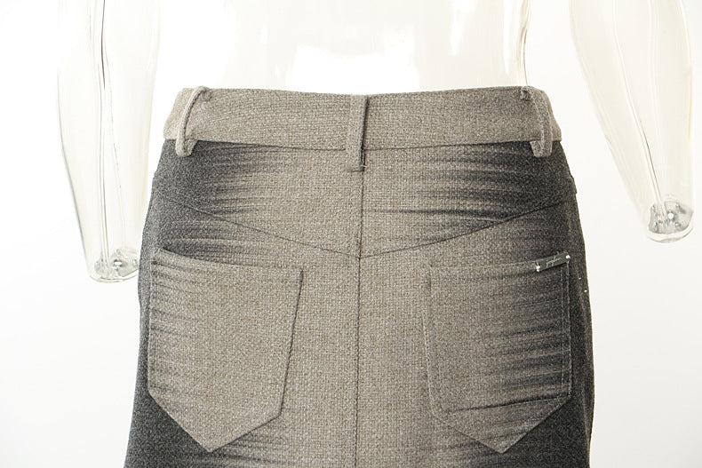 fishtail skirt Personalized Woolen Slim Fishtail Skirt For Women